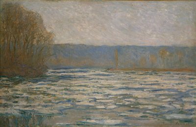 Ice Breaking Up on the Seine Near Bennecourt by Claude Monet